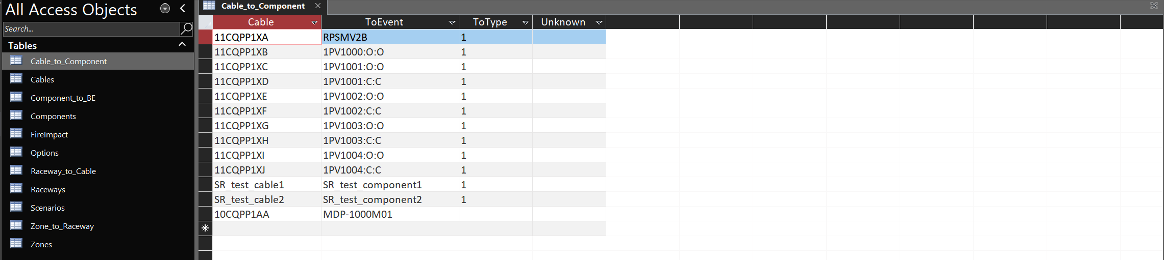 Fire Logic Cable to Component