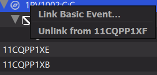 Logic Inspector right-click menu on a component